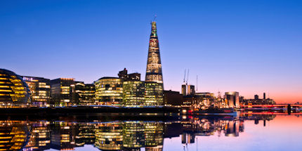 The Shard in the London skyline